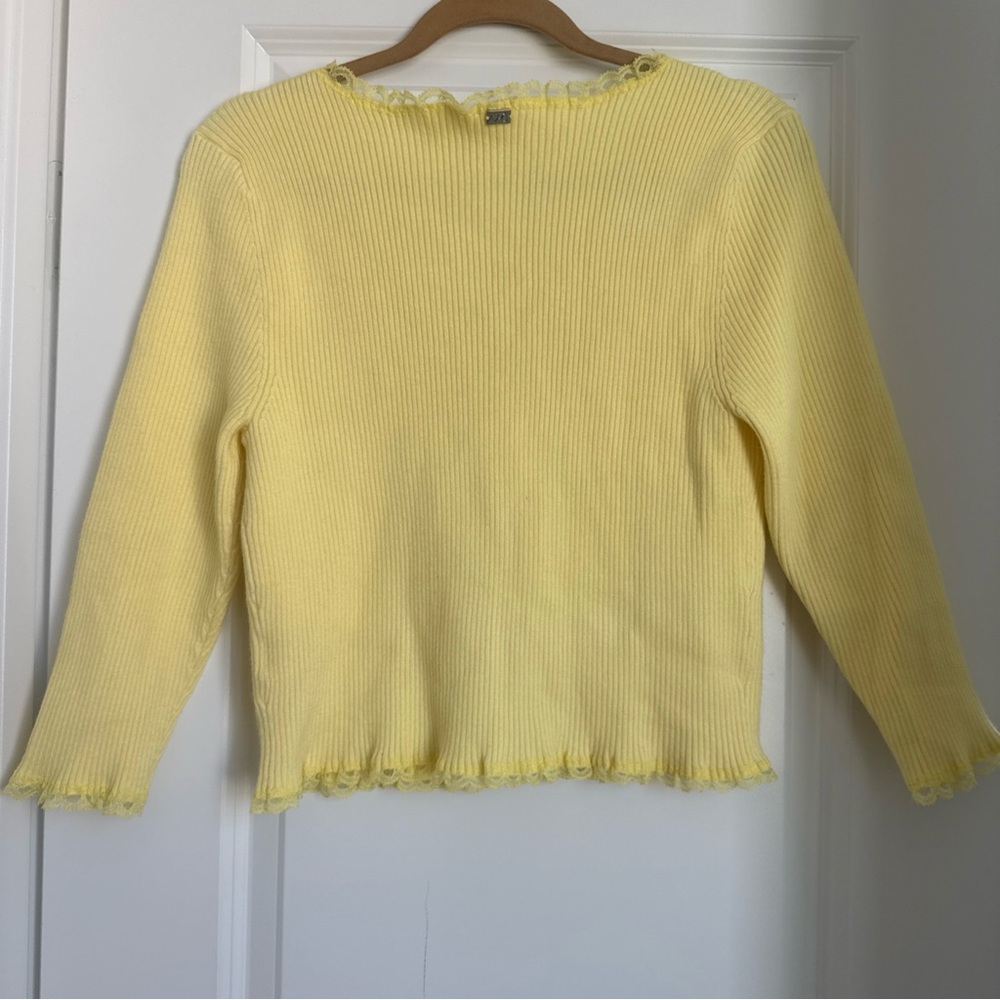 For Love And Lemons Jolie Cardigan Pale Yellow Size XL Excellent Condition - Picture 6 of 9
